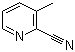 structure of CAS# 20970-75-6, 3-Methylpicolinonitrile;2-Cyano-3-methylpyridine; 3-Methylpyridine-2-carbonitrile