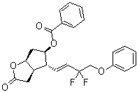 结构式 CAS# 209861-00-7, (3aR,4R,5R,6aS)-5-(苯甲酰氧基)-4-[(1E)-3,3-二氟-4-苯氧基-1-丁烯基]六氢-2H-环戊二烯并[b]呋喃-2-酮