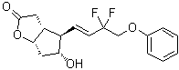 structure of CAS# 209861-01-8, (3aR,4R,5R,6aS)-4-[(1E)-3,3-Difluoro-4-phenoxy-1-butenyl]hexahydro-5-hydroxy-2H-cyclopenta[b]furan-2-one