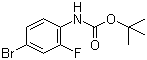 结构式 CAS# 209958-42-9, N-Boc-4-溴-2-氟苯胺; (4-溴-2-氟苯基)氨基甲酸叔丁酯