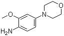 structure of CAS# 209960-91-8, 2-Methoxy-4-(morpholin-4-yl)aniline;2-Methoxy-4-morpholinoaniline; 2-Methoxy-4-morpholinobenzenamine