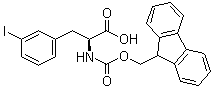 结构式 CAS# 210282-31-8, N-[芴甲氧羰基]-3-碘-L-苯丙氨酸