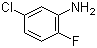 structure of CAS# 2106-05-0, 5-Chloro-2-fluoroaniline;5-Chloro-2-fluorophenylamine