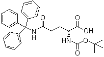 structure of CAS# 210750-95-1, N2-[(1,1-Dimethylethoxy)carbonyl]-N-(triphenylmethyl)-D-glutamine