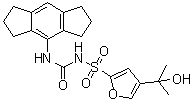 structure of CAS# 210826-40-7, CP 456773;N-[[(1,2,3,5,6,7-Hexahydro-s-indacen-4-yl)amino]carbonyl]-4-(1-hydroxy-1-methylethyl)-2-furansulfonamide
