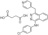 structure of CAS# 212142-18-2, Vatalanib succinate;N-(4-Chlorophenyl)-4-(4-pyridinylmethyl)-1-phthalazinamine butanedioate
