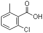 结构式 CAS# 21327-86-6, 2-氯-6-甲基苯甲酸