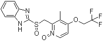 structure of CAS# 213476-12-1, 2-[[[3-Methyl-1-oxido-4-(2,2,2-trifluoroethoxy)-2-pyridinyl]methyl]sulfinyl]-1H-benzimidazole