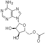 structure of CAS# 2140-25-2, 5'-O-Acetyladenosine;5'-Acetyladenosine; NSC 91775
