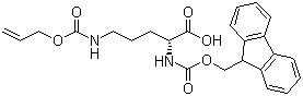 structure of CAS# 214750-74-0, N-Fmoc-N'-allyloxycarbonyl-D-ornithine;Fmoc-D-Orn(Alloc)-OH