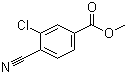 structure of CAS# 214759-66-7, 3-Chloro-4-cyanobenzoic acid methyl ester;Methyl 3-chloro-4-cyanobenzoate