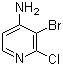 结构式 CAS# 215364-85-5, 3-溴-2-氯吡啶-4-胺; 2-氯-3-溴-4-氨基吡啶