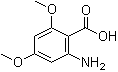 结构式 CAS# 21577-57-1, 2-氨基-4,6-二甲氧基苯甲酸