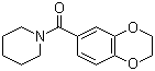 structure of CAS# 215923-54-9, CX-546;1-(1,4-Benzodioxan-6-ylcarbonyl)piperidine; (2,3-Dihydro-1,4-benzodioxin-6-yl)-1-piperidinylmethanone; 1-(2,3-Dihydro-1,4-benzodioxin-6-ylcarbonyl)piperidine