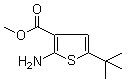 structure of CAS# 216574-71-9, Methyl 5-tert-butyl-2-aminothiophene-3-carboxylate;2-Amino-5-(tert-butyl)-3-thiophenecarboxylic acid methyl ester