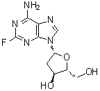 结构式 CAS# 21679-12-9, 2-氟-2'-脱氧腺苷