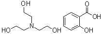 structure of CAS# 2174-16-5, Trolamine salicylate;Myoflex; Neo Heliopan TS; Salicylic acid triethanolamine salt; Sunarome W; TEA salicylate; Triethanolaminium salicylate
