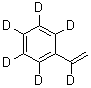 结构式 CAS# 217501-55-8, 苯乙烯-alpha,2,3,4,5,6-d<sub>6</sub>