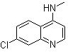 结构式 CAS# 21875-67-2, 4-(甲基氨基)-7-氯喹啉