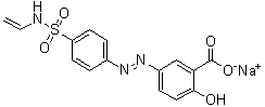 结构式 CAS# 219957-04-7, 5-[[4-[(乙烯基氨基)磺酰基]苯基]偶氮]-2-羟基苯甲酸单钠盐