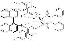 structure of CAS# 220114-03-4, Dichloro[(S)-(-)-2,2'-bis[di(3,5-xylyl)phosphino]-1,1'-binaphthyl][(1S,2S)-(-)-1,2-diphenylethylenediamine]ruthenium(II);RuCl2[(S)-xylbinap][(S,S)-dpen]