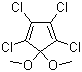 structure of CAS# 2207-27-4, 1,2,3,4-Tetrachloro-5,5-dimethoxycyclopentadiene;1,2,3,4-Tetrachloro-5,5-dimethoxycyclopenta-1,3-diene