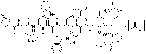 结构式 CAS# 220810-26-4, 组氨瑞林乙酸盐