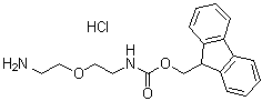 structure of CAS# 221352-88-1, [2-(2-Aminoethoxy)ethyl]carbamic acid 9H-fluoren-9-ylmethyl ester monohydrochloride