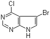 结构式 CAS# 22276-95-5, 5-溴-4-氯-7H-吡咯并[2,3-d]嘧啶