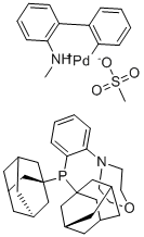 structure of CAS# 2230788-66-4, [4-[2-[bis(tricyclo[3.3.1.13,7]dec-1-yl)phosphino-κP]phenyl]morpholine](methanesulfonato-κO)[2'-(methylamino-κN)[1,1'-biphenyl]-2-yl-κC]-Palladium