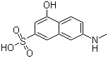 结构式 CAS# 22346-43-6, N-甲基-J-酸; 7-甲氨基-4-羟基-2-萘磺酸