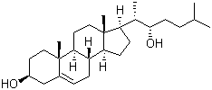 结构式 CAS# 22348-64-7, 22(S)-羟基胆固醇