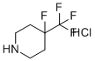 structure of CAS# 2241140-83-8, 4-Fluoro-4-(trifluoromethyl)piperidine hydrochloride (1:1)