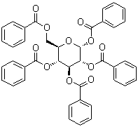 structure of CAS# 22415-91-4, alpha-D-Glucose pentabenzoate;NSC 231869; Penta-O-benzoyl-alpha-D-glucopyranose