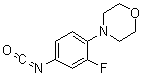 结构式 CAS# 224323-51-7, 4-(2-氟-4-异氰酸苯基)吗啉