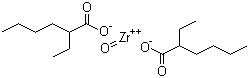 结构式 CAS# 22464-99-9, 异辛酸锆