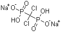 structure of CAS# 22560-50-5, Dichloromethylenediphosphonic acid disodium salt;Clodronic acid disodium salt