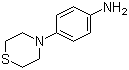 structure of CAS# 22589-35-1, 4-(Thiomorpholin-4-yl)aniline;4-(Thiomorpholin-4-yl)phenylamine