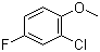 结构式 CAS# 2267-25-6, 2-氯-4-氟苯甲醚