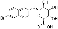 结构式 CAS# 22720-35-0, 6-溴-2-萘基 beta-D-吡喃葡萄糖苷酸