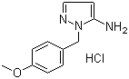 结构式 CAS# 227617-24-5, 1-[(4-甲氧基苯基)甲基]-1H-吡唑-5-胺盐酸盐