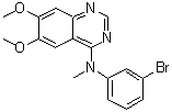 structure of CAS# 229476-53-3, N-(3-Bromophenyl)-6,7-dimethoxy-N-methyl-4-quinazolinamine;EBE-A22