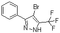 structure of CAS# 230295-07-5, 4-Bromo-3-phenyl-5-trifluoromethylpyrazole