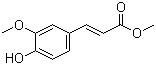 structure of CAS# 2309-07-1, Methyl 4-hydroxy-3-methoxycinnamate;Methyl 3-(4-hydroxy-3-methoxyphenyl)acrylate; Fumalic acid methyl ester