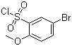 结构式 CAS# 23095-05-8, 5-溴-2-甲氧基苯磺酰氯