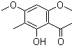 structure of CAS# 23121-32-6, 1-(2-Hydroxy-4,6-dimethoxy-3-methylphenyl)-ethanone;3-Methylxanthoxylin; Methylxanthoxylin; Methylxanthoxyline; NSC 296648