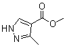 structure of CAS# 23170-45-8, 3-Methyl-1H-pyrazole-4-carboxylic acid methyl ester;Methyl 5-methyl-1H-pyrazole-4-carboxylate