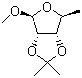 structure of CAS# 23202-81-5, Methyl-5-deoxy-2,3-O-isopropylidene-beta-D-ribofuranoside