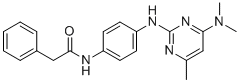 structure of CAS# 2327925-35-7, MT-4;N-(4-((4-(dimethylamino)-6-methylpyrimidin-2-yl)amino)phenyl)-2-phenylacetamide