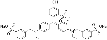 structure of CAS# 2353-45-9, Food green 3;C.I. 42053; Fast Green FCF; N-Ethyl-N-[4-[[4-[ethyl[(3-sulfophenyl)methyl]amino]phenyl](4-hydroxy-2-sulfophenyl)methylene]-2,5-cyclohexadien-1-ylidene]-3-sulfo-benzenemethanaminium hydroxide inner salt disodium salt